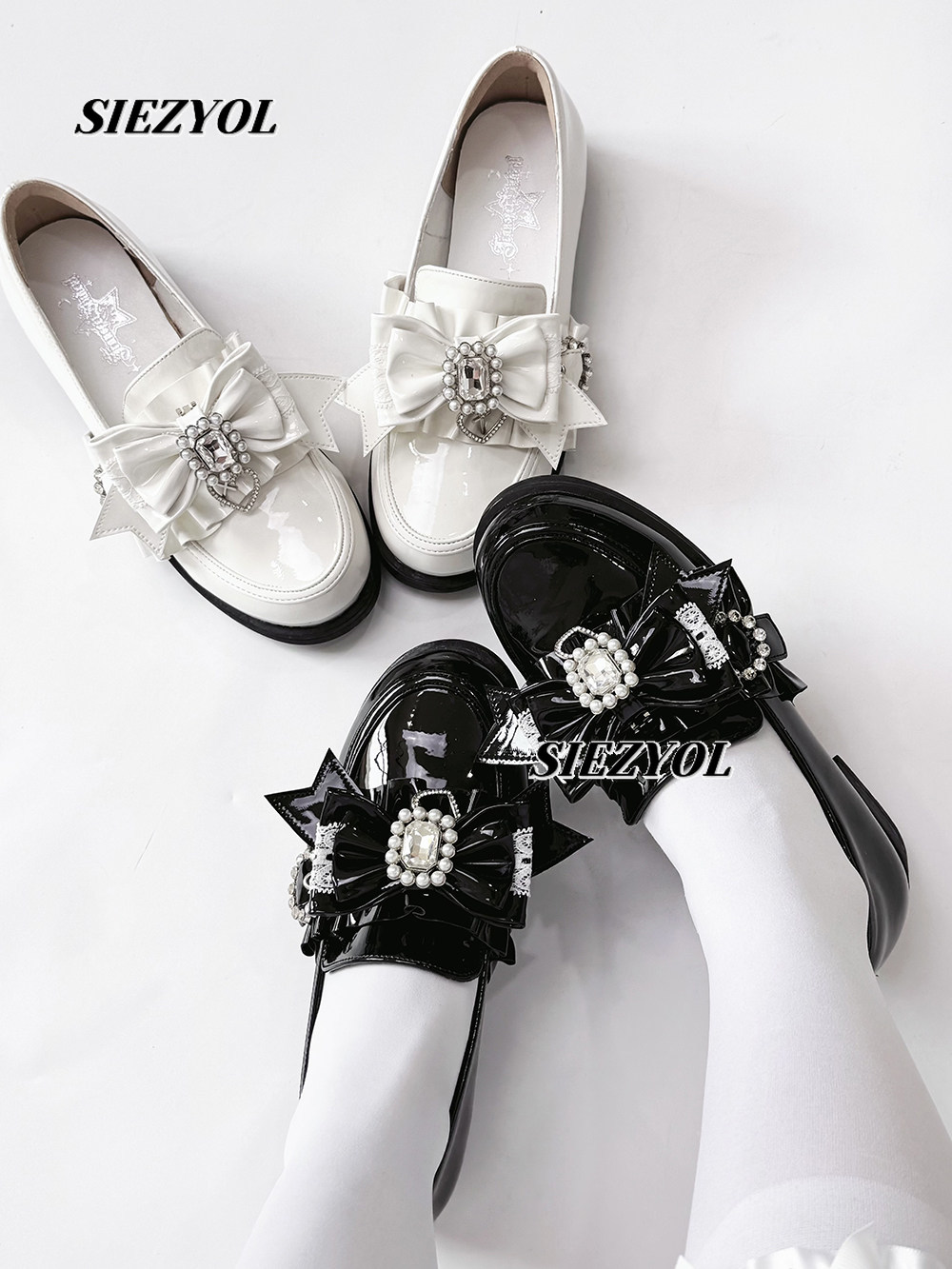 Heels - รองเท้าหนังสไตล์ญี่ปุ่นแบบดั้งเดิม ใส่ง่ายที่สุด เหมาะกับลุคสบายๆ รองเท้าแบบสวม รองเท้าโลฟเฟอร์ น่ารักหวานๆ