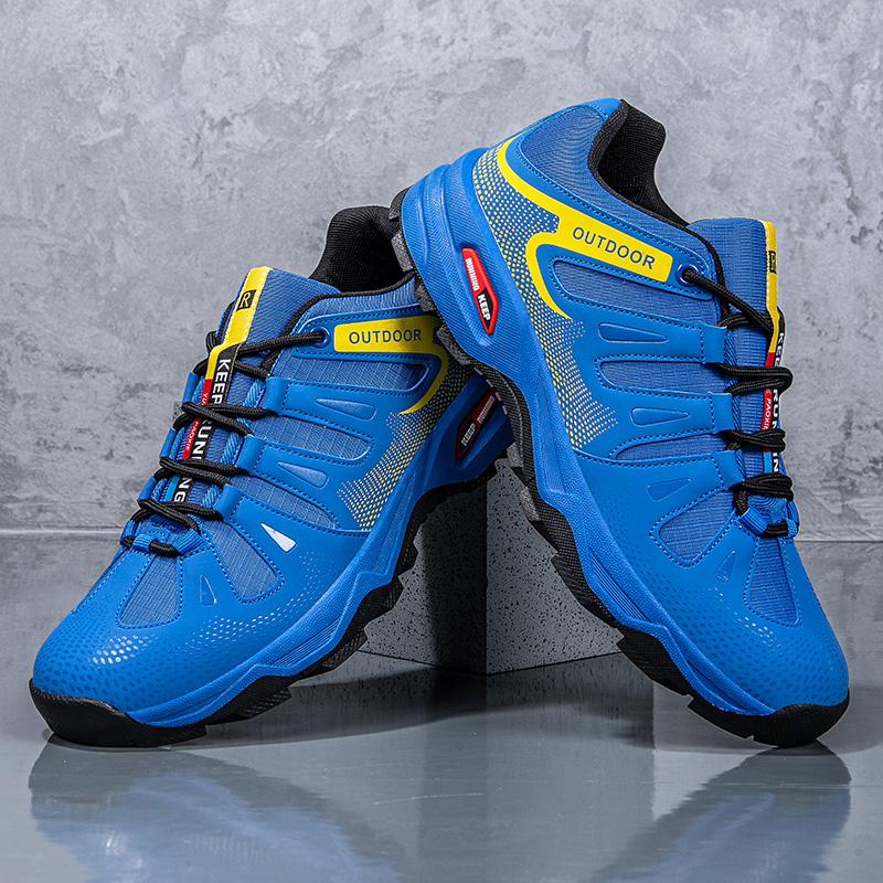 Anti Slip Trail Running Sneakers - รองเท้าปีนเขาแบบผูกเชือกสำหรับผู้ชาย, รองเท้าผ้าใบเดินป่ากันลื่นสำหรับกิจกรรมกลางแจ้งวิ่งเทรนเนอร์ล่าสัตว์ยุทธวิธี