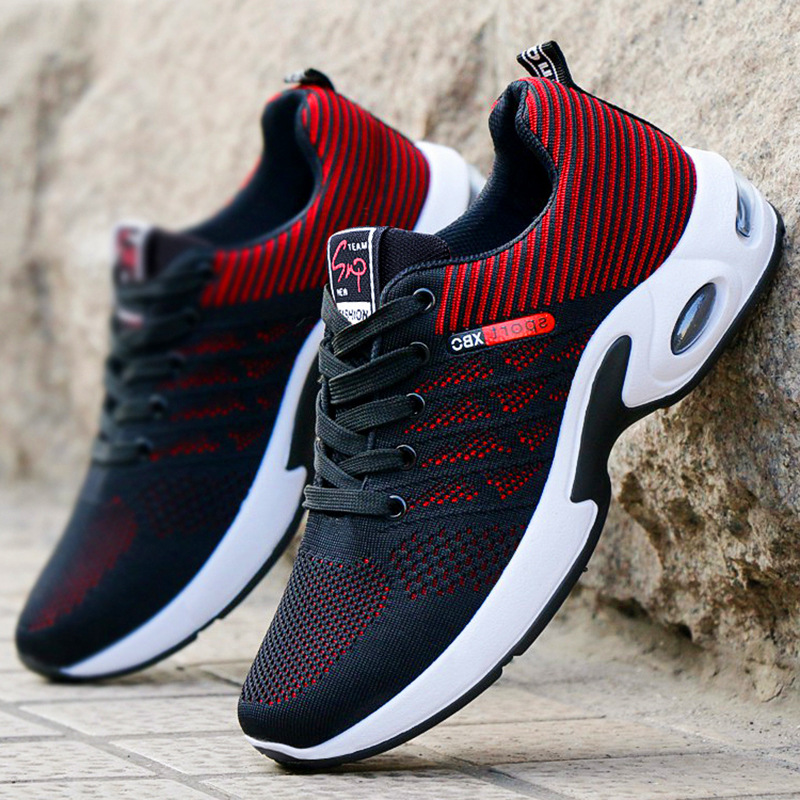 Waterproof Goretex Running Shoes - รองเท้าวิ่งมีเชือกผูกระบายอากาศได้ดีรองเท้าบุรุษผู้ชายตามสมัยนิยมใหม่รองเท้าบุรุษฤดูใบไม้ผลิฉบับภาษาเกาหลีรองเท้าใส่เดินลำลองน้ำหนักเบา