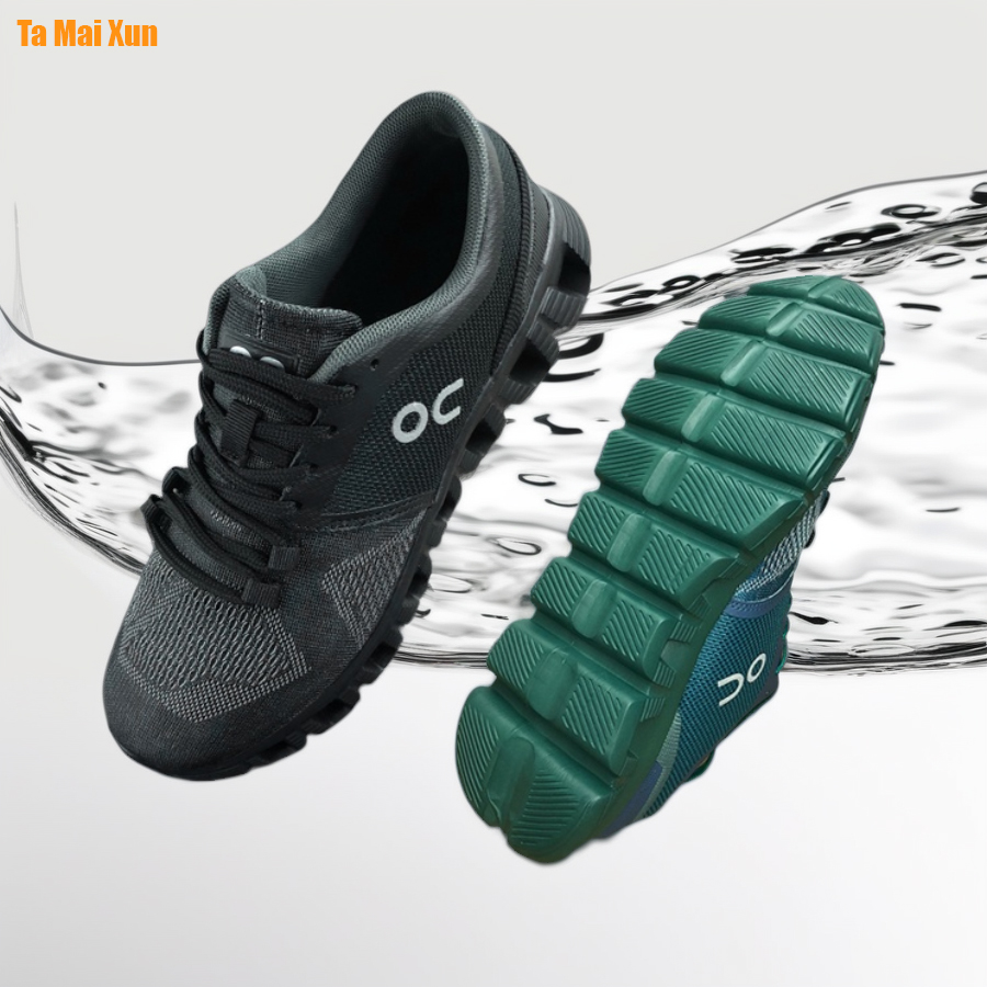 Reflective Night Running Shoes - รองเท้าผ้าใบผู้ชายรุ่นใหม่ของแท้สำหรับวิ่งจ๊อกกิ้งมาราธอน รองเท้าวิ่งผู้ชายแบบลำลอง สวมใส่สบาย รองรับแรงกระแทกได้ดี