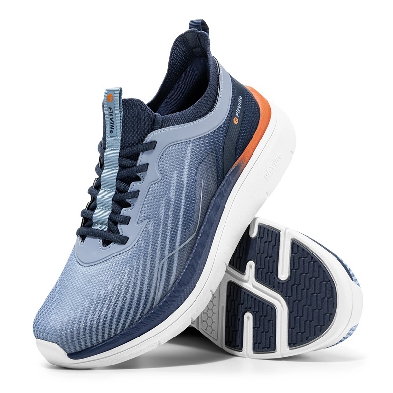 Wide Toe Box Running Sneakers - รองเท้าผ้าใบสำหรับเดินของผู้ชาย FitVille หัวรองเท้ากว้าง กันน้ำ รองเท้ากีฬาลำลองสำหรับวิ่ง ใส่สบายตลอดวัน