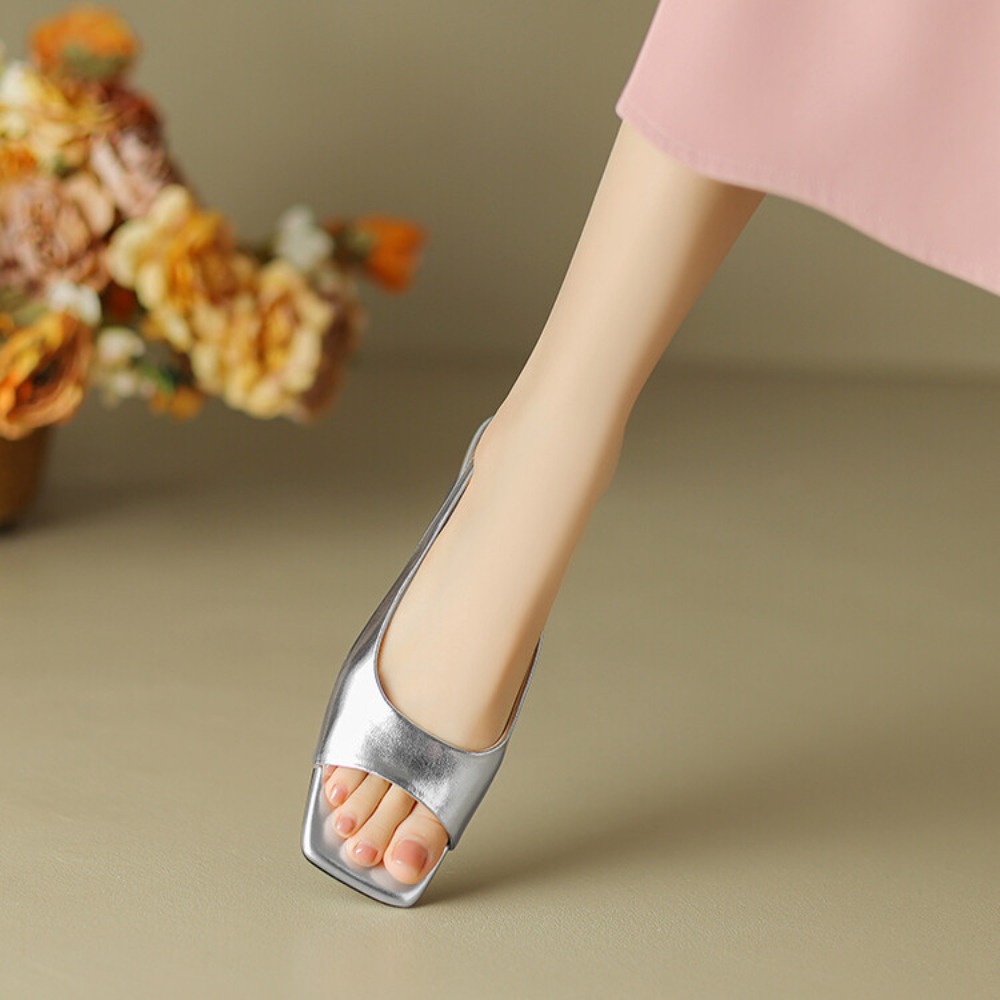 รองเท้าส้นเตี้ยแบบสวม ส้นเข็ม  - Sandals บทวิจารณ์และราคา