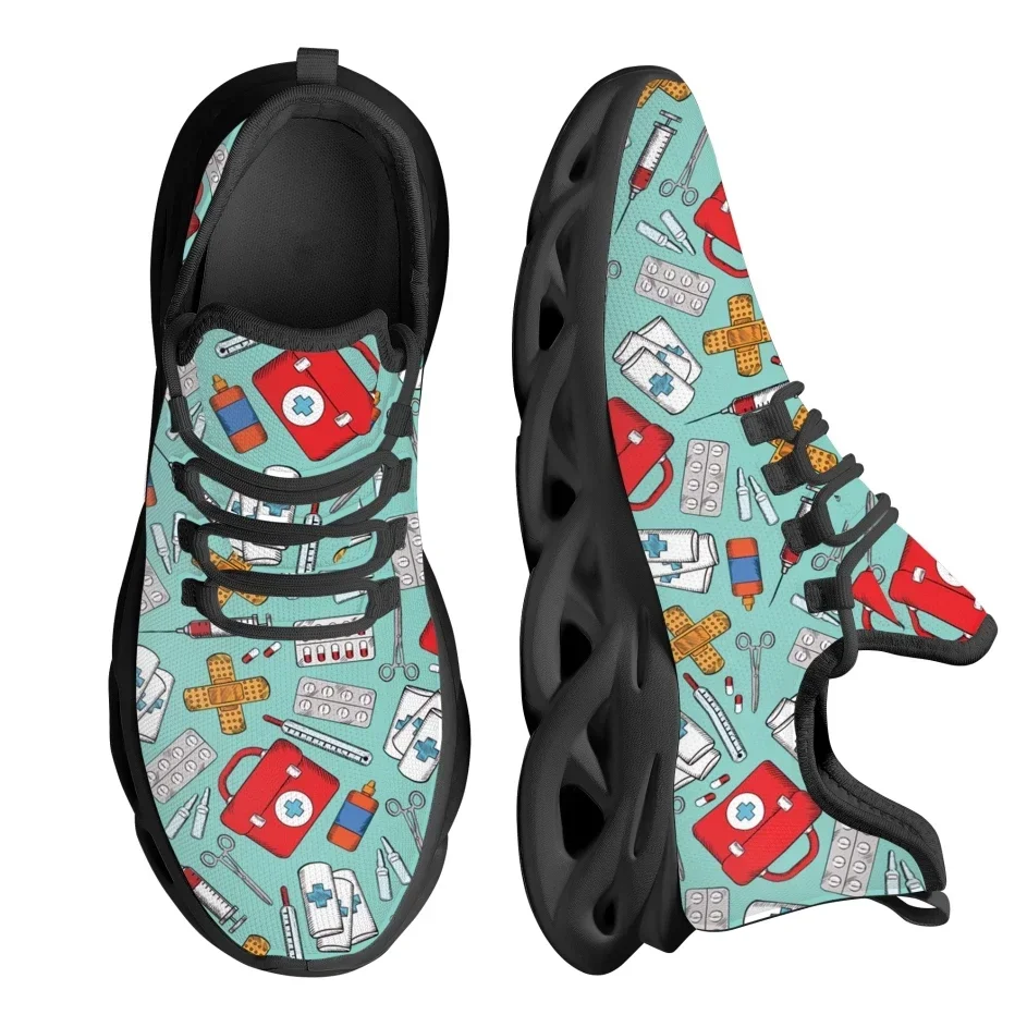 รองเท้าผ้าใบผู้หญิงสำหรับวิ่งก - Knit Fabric Lace Up Sneakers บทวิจารณ์และราคา