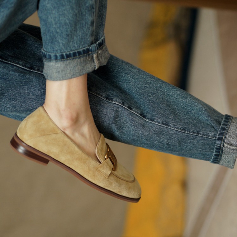 หนังนิ่มหนังผู้หญิง Loafers ฤด - Heels บทวิจารณ์และราคา