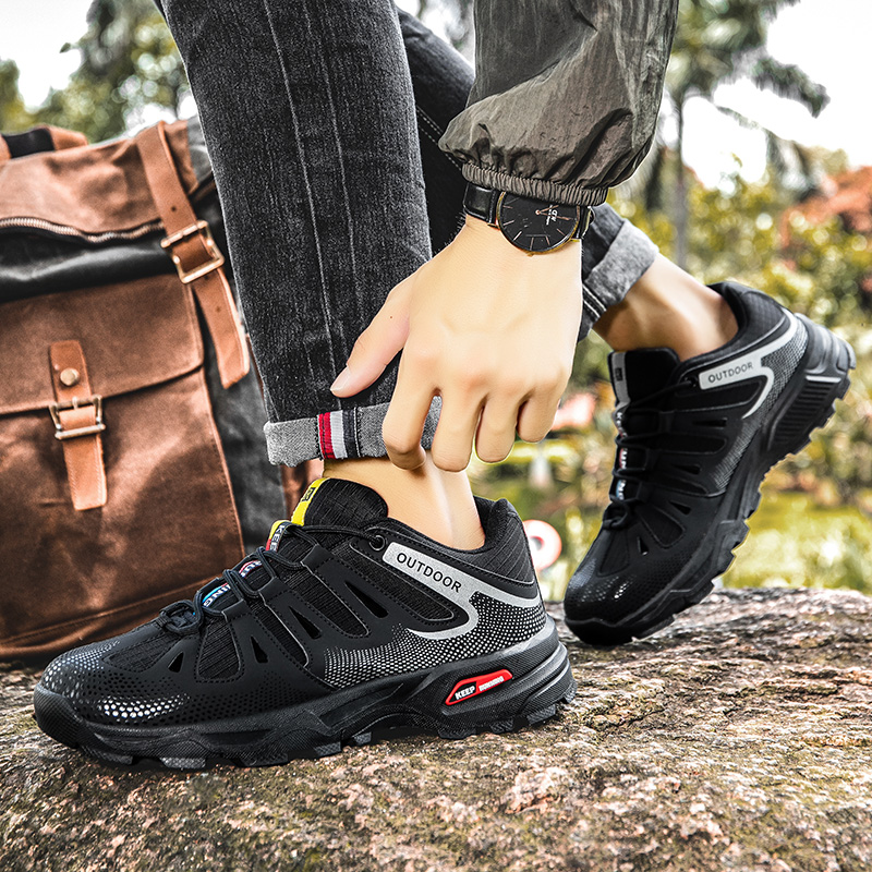 รองเท้าปีนเขาแบบผูกเชือกสำหรับ - Anti Slip Trail Running Sneakers บทวิจารณ์และราคา