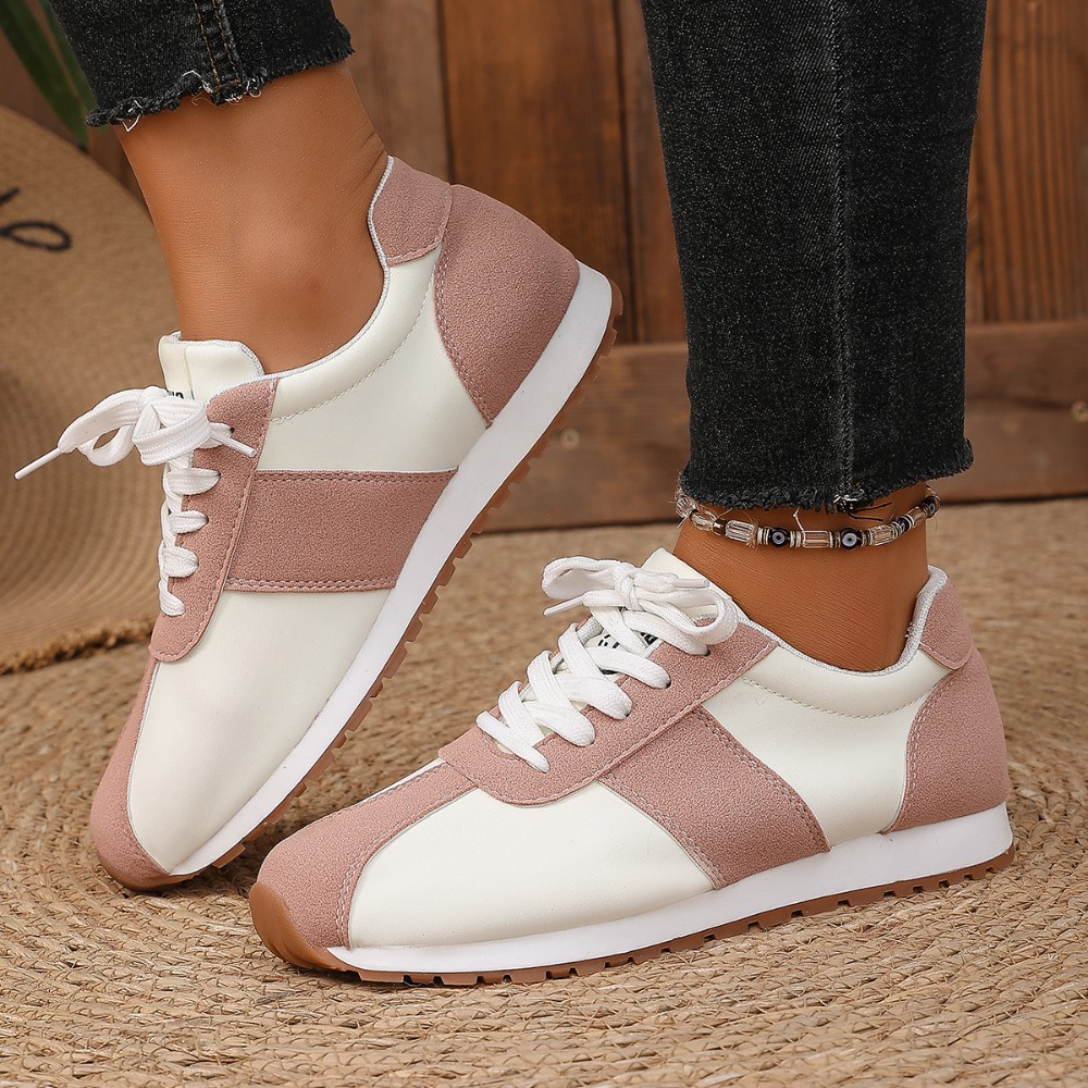 รองเท้าผ้าใบผู้หญิงแบบสีตัดต่อ - Sneakers บทวิจารณ์และราคา